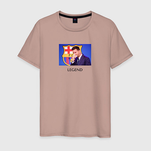 Мужская футболка ЛЕОНЕЛЬ МЕССИ ЛЕГЕНДА / Пыльно-розовый – фото 1