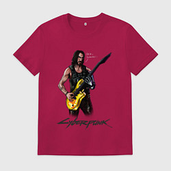 Мужская футболка Cyberpunk 2077 Johnny гитарист