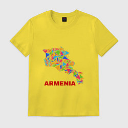 Футболка хлопковая мужская Armenian Color, цвет: желтый