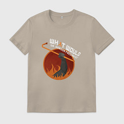 Футболка хлопковая мужская Escape from City 17, цвет: миндальный