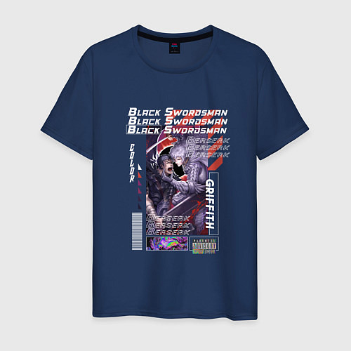 Мужская футболка Гатс и Гриффит / Тёмно-синий – фото 1