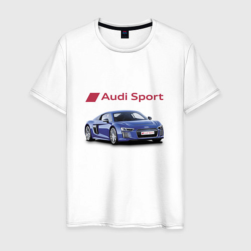 Мужская футболка Audi sport Racing / Белый – фото 1