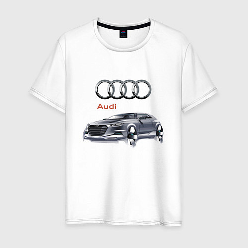 Мужская футболка Audi Germany Car / Белый – фото 1