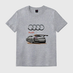 Футболка хлопковая мужская Audi Racing team, цвет: меланж