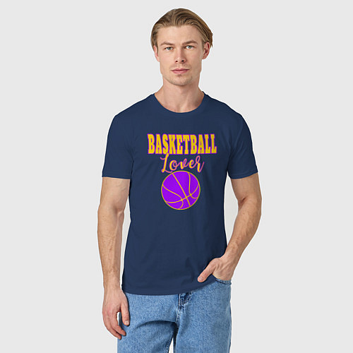 Мужская футболка Basketball Lover / Тёмно-синий – фото 3