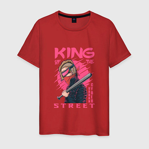 Мужская футболка Cyberpunk King of the street / Красный – фото 1