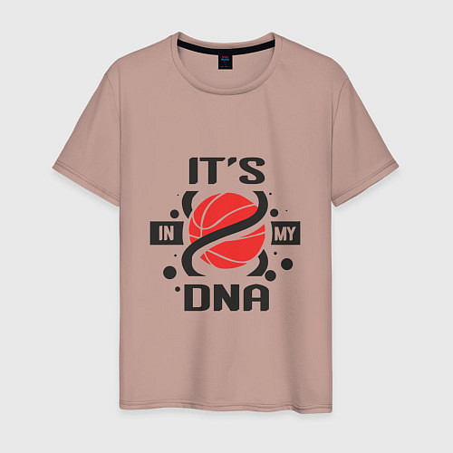 Мужская футболка ДНК - Баскетбол / Пыльно-розовый – фото 1