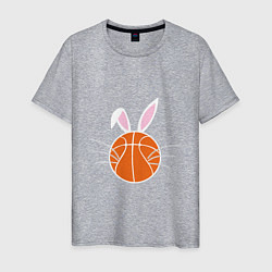 Футболка хлопковая мужская Basketball Bunny, цвет: меланж