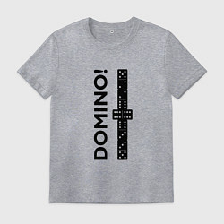 Футболка хлопковая мужская Доминоспорт, цвет: меланж