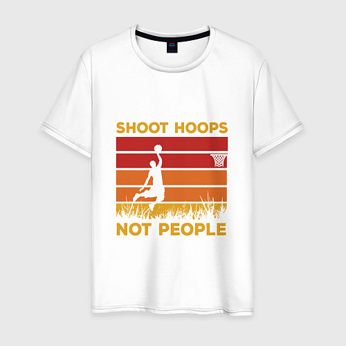 Мужская футболка Shoot hoops / Белый – фото 1