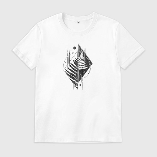 Мужская футболка Папоротник и Мистика Номер Три / Белый – фото 1