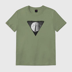 Футболка хлопковая мужская Папоротник и Космос, цвет: авокадо