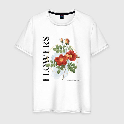 Мужская футболка Flowers - Garden of memories / Белый – фото 1