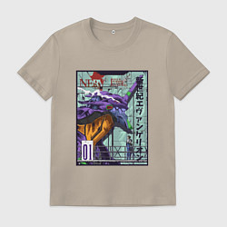 Мужская футболка Евангелион eva 01 робот