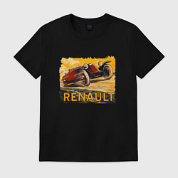 Футболка хлопковая мужская Renault Racing Retro, цвет: черный