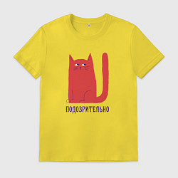 Мужская футболка Подозрительный кот