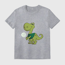Мужская футболка Volleyball Dinosaur