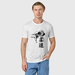 Футболка хлопковая мужская JUDO БРОСОК, цвет: белый — фото 2