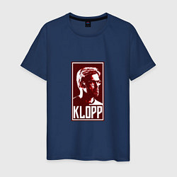 Футболка хлопковая мужская Klopp - Liverpool, цвет: тёмно-синий