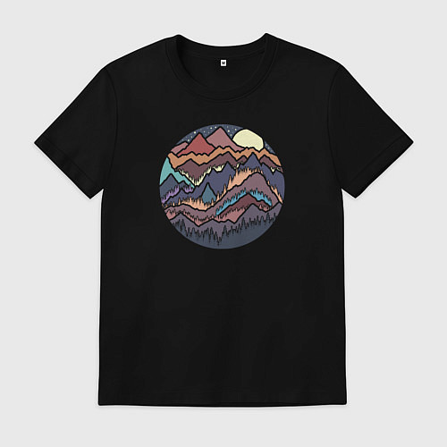 Мужская футболка Горный Восход / Черный – фото 1