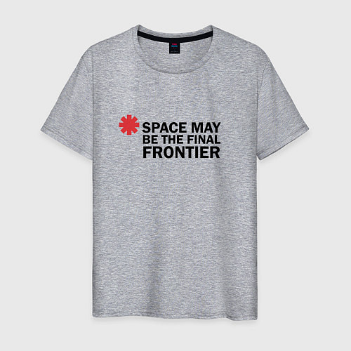 Мужская футболка Space may be the final frontier / Меланж – фото 1