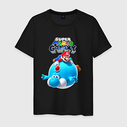 Футболка хлопковая мужская Super Mario Galaxy Nintendo, цвет: черный