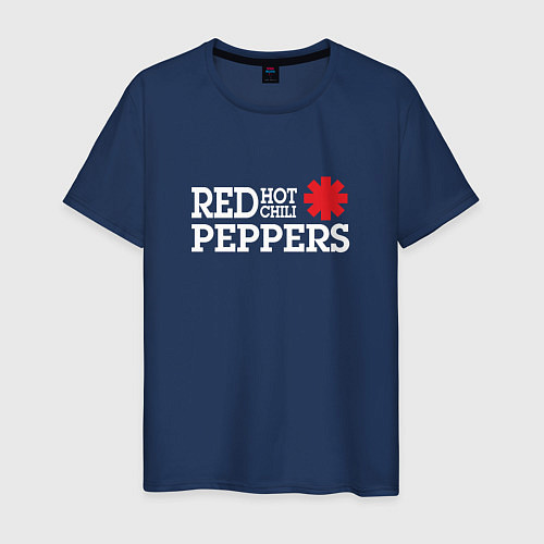 Мужская футболка RHCP Logo Red Hot Chili Peppers / Тёмно-синий – фото 1