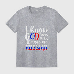 Мужская футболка Бог сделал меня русским