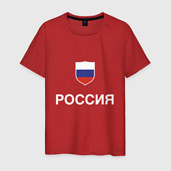 Футболка хлопковая мужская Моя Россия, цвет: красный