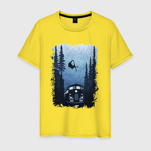 Мужская футболка Через Поезд / Желтый – фото 1