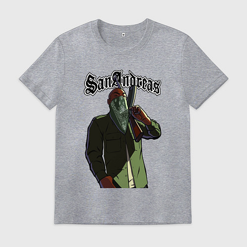 Мужская футболка GTA Orange gangster / Меланж – фото 1