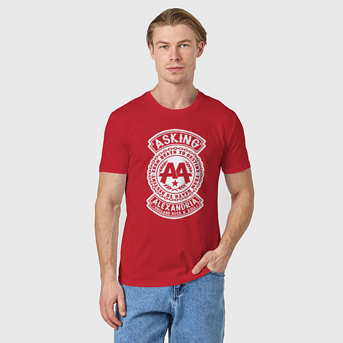 Мужская футболка Asking alexandria metal / Красный – фото 3