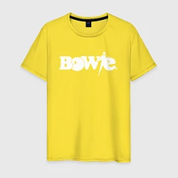 Футболка хлопковая мужская David bowie songs, цвет: желтый