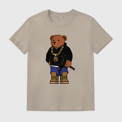 Мужская футболка Gangsta bear Крутой мишка