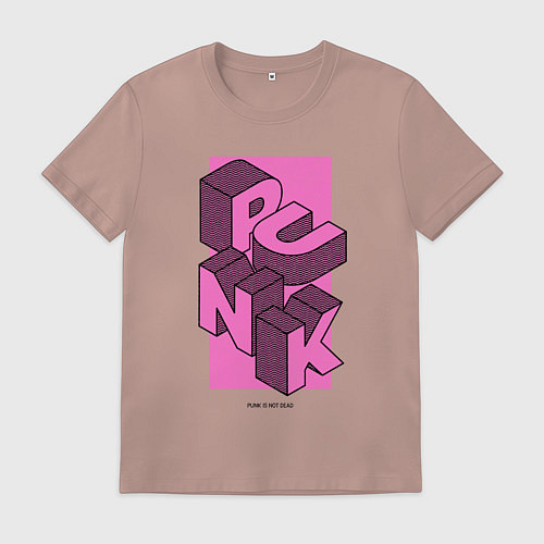 Мужская футболка Панк not dead / Пыльно-розовый – фото 1