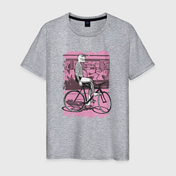 Футболка хлопковая мужская Bike punk underground, цвет: меланж