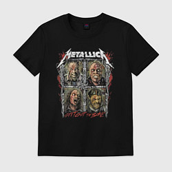 Футболка хлопковая мужская Metallica Выплюнь кость Spit out the bone, цвет: черный