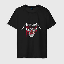 Футболка хлопковая мужская Metallica Skull & Star, цвет: черный