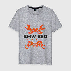 Футболка хлопковая мужская BMW E60, цвет: меланж