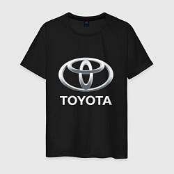 Футболка хлопковая мужская TOYOTA 3D Logo, цвет: черный