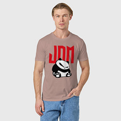 Футболка хлопковая мужская JDM Panda Japan Симпатяга, цвет: пыльно-розовый — фото 2