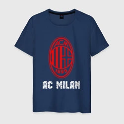 Футболка хлопковая мужская МИЛАН AC Milan, цвет: тёмно-синий