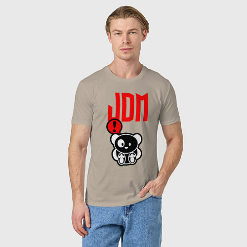 Мужская футболка JDM Panda Japan Bear / Миндальный – фото 3