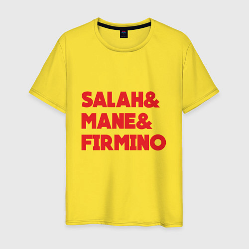 Мужская футболка Salah - Mane - Firmino / Желтый – фото 1