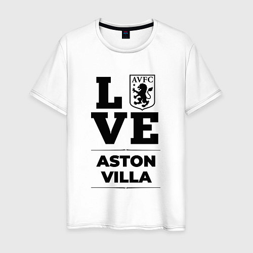 Мужская футболка Aston Villa Love Классика / Белый – фото 1