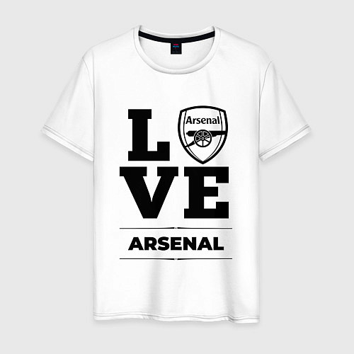 Мужская футболка Arsenal Love Классика / Белый – фото 1