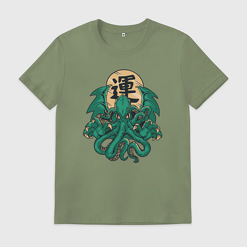 Мужская футболка Монстр Ктулху Cthulhu Monster / Авокадо – фото 1