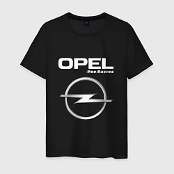 Футболка хлопковая мужская OPEL Pro Racing, цвет: черный