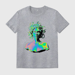 Мужская футболка Gorgon Medusa Vaporwave Neon