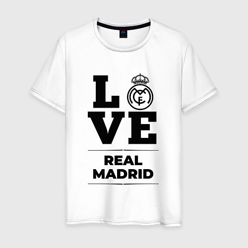 Мужская футболка Real Madrid Love Классика / Белый – фото 1